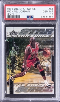 1999-00 Upper Deck Star Surge Level 1 Die-Cut #SI Michael Jordan (#005/100) - PSA GEM MINT 10